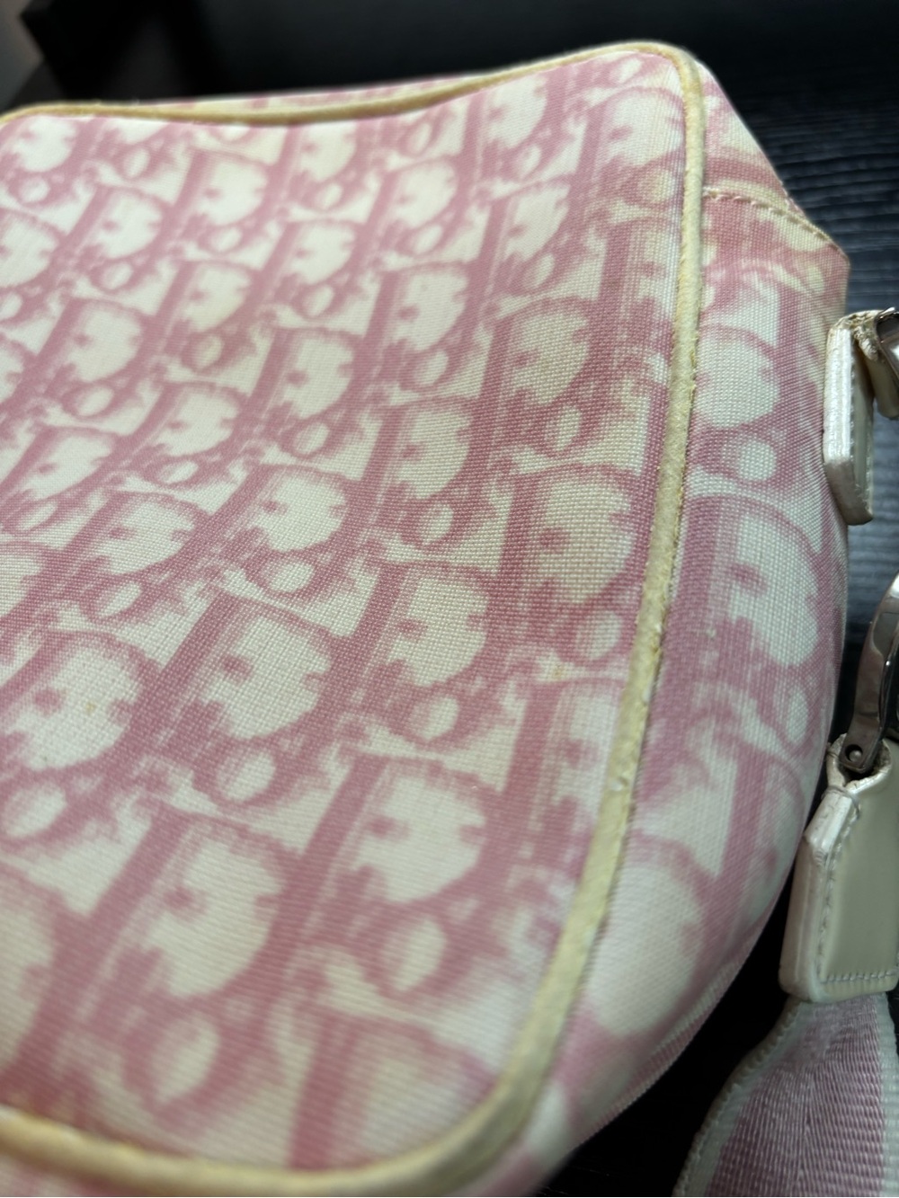 Vintage Christian Dior Pink Trotter No. 1 Crossbody Bag Galliano Era Project Bag - Picture 14 of 16